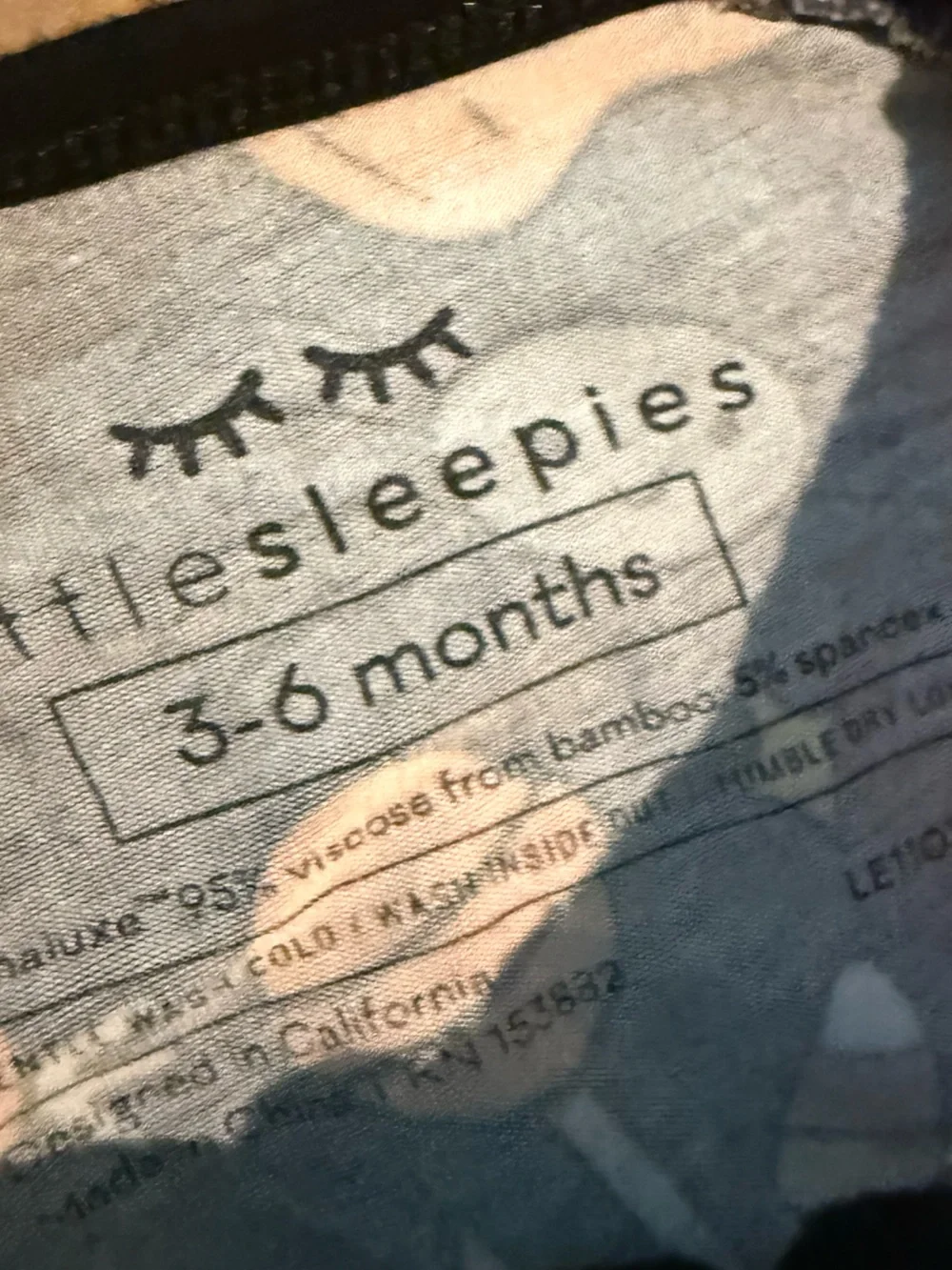 Little Sleepies Viscose Bamboo Hey Boo Footie 3-6M